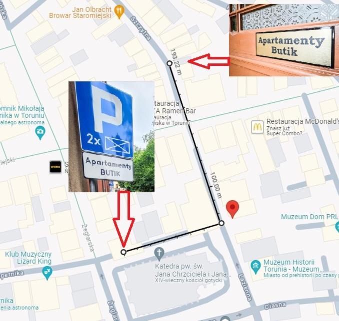 Butik Apartamenty Old Town Torun - Parking ภายนอก รูปภาพ